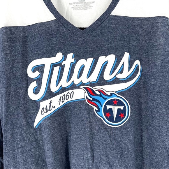 NFL Team Apparel Women's Three-Quarter Sleeve Tennessee Titans T-shirt - Picture 3 of 6
